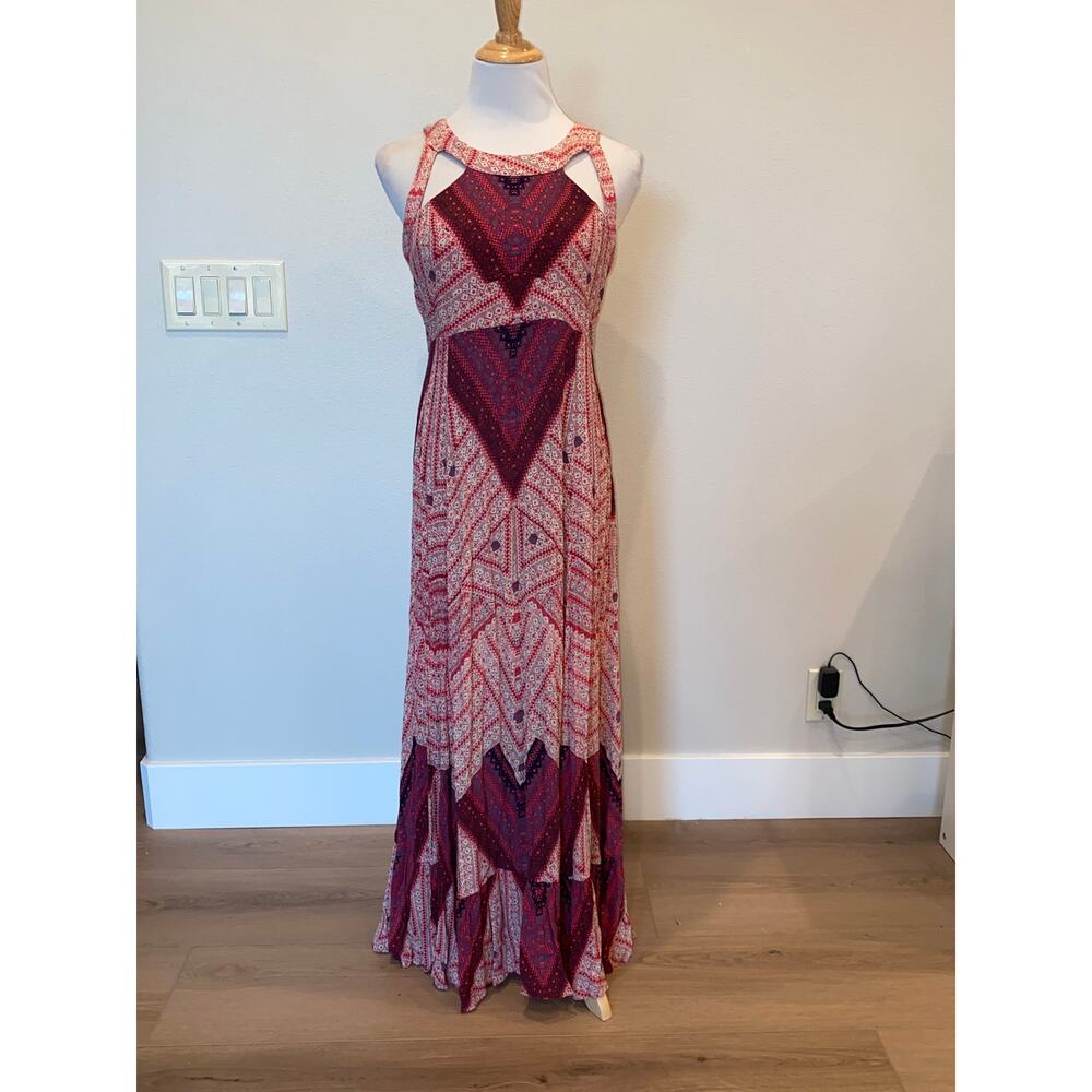Free People You Made My Day Printed Dress Maxi Sleeveless  Size 6